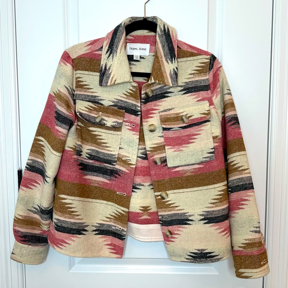 Tribal Aztec Print Jacket, western, Native American, coat